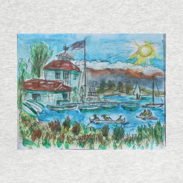 Watercolor Sketch - Shoreline Park, Mountain View, California. 2013 by IgorPozdnyakov